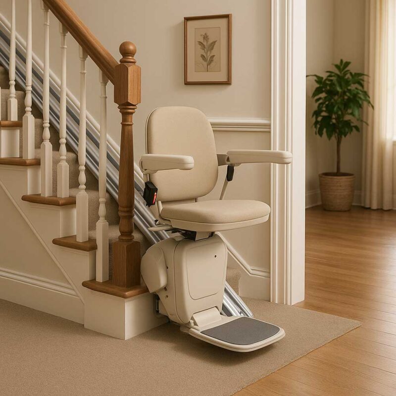 Brooks Super Glide attached to stairs